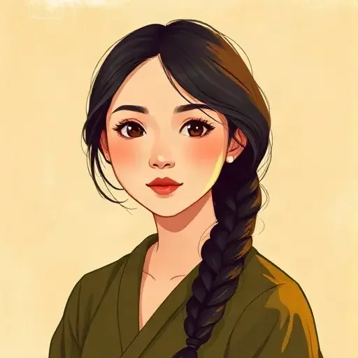 作者雅罗西头像插画，国风美学派