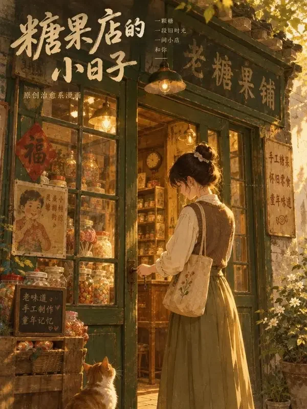 焦糖春秋封面插画，治愈、美食、情感题材，作者苏木生